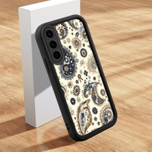 HONTINGA Samsung Galaxy A56 ile Uyumlu Kılıfı Düşüme Önleyici Basitlik Anti Düşme Kamera Korumali Klasik Desenler Siyah Desen Yumuşak Silikon Telefon Kılıfı Kadın ve Erkek Için Uygundur K2-0214