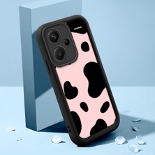 HONTINGA Xiaomi Redmi Note 13 Pro Plus ile Uyumlu Kılıfı Düşüme Önleyici Basitlik Anti Düşme Kamera Korumali Inek Derisi Deseni Siyah Desen Yumuşak Silikon Telefon Kılıfı Kadın ve Erkek Için Uygundur K2-0235