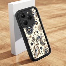 HONTINGA Tecno Spark 20 Pro ile Uyumlu Kılıfı Düşüme Önleyici Basitlik Anti Düşme Kamera Korumali Klasik Desenler Siyah Desen Yumuşak Silikon Telefon Kılıfı Kadın ve Erkek Için Uygundur K2-0214