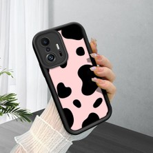 HONTINGA Xiaomi Mi 11T ile Uyumlu Kılıfı Düşüme Önleyici Basitlik Anti Düşme Kamera Korumali Inek Derisi Deseni Siyah Desen Yumuşak Silikon Telefon Kılıfı Kadın ve Erkek Için Uygundur K2-0235