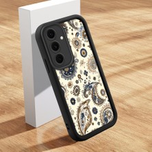 HONTINGA Samsung Galaxy S24 Fe ile Uyumlu Kılıfı Düşüme Önleyici Basitlik Anti Düşme Kamera Korumali Klasik Desenler Siyah Desen Yumuşak Silikon Telefon Kılıfı Kadın ve Erkek Için Uygundur K2-0214