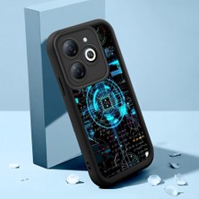 HONTINGA Tecno Spark Go 2024 ile Uyumlu Kılıfı Düşüme Önleyici Basitlik Anti Düşme Kamera Korumali Para Deseni Siyah Desen Yumuşak Silikon Telefon Kılıfı Kadın ve Erkek Için Uygundur K2-0213