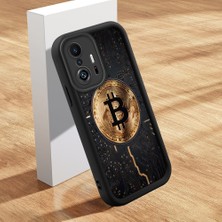 HONTINGA Xiaomi Mi 11T Pro ile Uyumlu Kılıfı Düşüme Önleyici Basitlik Anti Düşme Kamera Korumali Para Deseni Siyah Desen Yumuşak Silikon Telefon Kılıfı Kadın ve Erkek Için Uygundur K2-0213