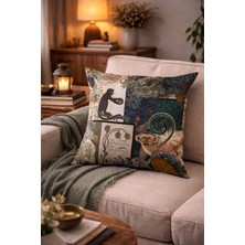 Evdek Çift Tarafı Baskılı Kırlent Kılıfı 6EOD11