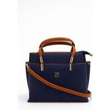 Just Polo Kadın El Çantası Lacivert-Taba 4045