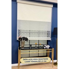 Volper Mekanik LZR1050 Çift Mekanizmalı Lazer Kesim Tül ve Stor Perde (Açık Krem)