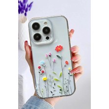 3gen Case Iphone 14 Pro Kılıf Tatlı Çiçekler Desenli Şeffaf Silikon Kılıf Flower1