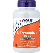 Now Foods L-Tryptophan 500 Mg, Encourages Positive Mood, Supports Relaxation, 60 Veg Capsules