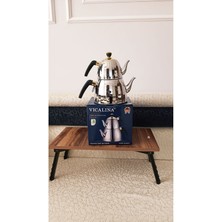 PremiumPort Paslanmaz Çaydanlık ve Bardak Takımı, Şık ve Dayanıklı Set