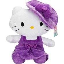 Sunman 2089 Hello Kitty Şapkalı Peluş 36 cm - 1  Adet Stokta Olan Gönderilir