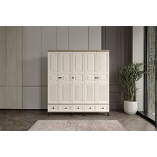 Doressa Merz Walnut 5 Kapılı Gardırop