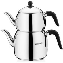 PremiumPort Şık Retro Siyah Çaydanlık Takımı 2.5 Lt, Şık ve Kullanışlı Tasarım