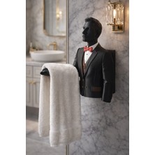 GezegenX Havlu Askılığı, Banyo Tuvalet Dekoratif Siyah Uşak Figürlü Havluluk, Askılık, Banyo Düzenleyici.