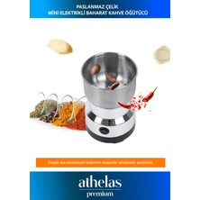 PremiumPort Sessiz Elektrikli Mini Kahve ve Baharat Öğütücü 50 gr Paslanmaz Çelik