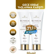 BioBellinda Glycolic Yaşlanma Karşıtı Gece Bakım Kremi+25  Spf+20  25ML (2li Set)