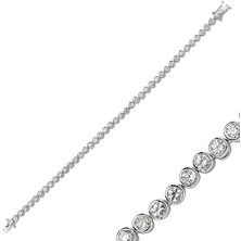 Inure Jewelry Gümüş Beyaz Taşlı Su Yolu Bayan Bileklik