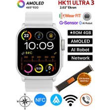 Normadia Üçüncü Nesil 49MM Amoled Ekranlı Çift Çekirdekli Akıllı Saat, 2 Kordonlu