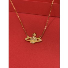 Zirkon Taşlı Uzay Kolye