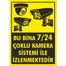 Prolen Shop Prolenshop Çoklu Kamera Görüntüleme Sistemi Ile Izlenmektedir Levhası (25X35 Cm) 1 Adet