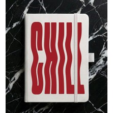 Adasena Tarihsiz 224 Sayfa Termo Defter Baskılı Desenli 13X21 cm Beyaz - Chill