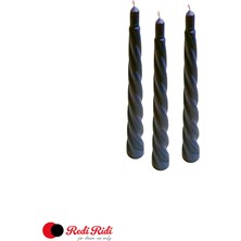 Redi Ridi Spiral Şamdan Mumu Mor 3 Adet