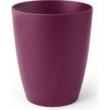 Badem10 Mor Kırılmaz Plastik Dekoratif Saksı (1 Adet) 15CM Orkide Çiçek Bitki Için Kırılmaz Balkon Saksısı