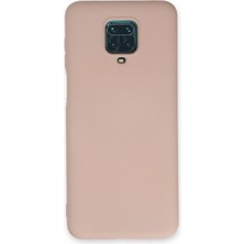 TE Dükkan Buğz Xiaomi Redmi Note 9 Pro Kılıf Nano Içi Kadife Silikon - Pudra