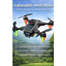 FaroxTech S5 Pro Akıllı Drone - 360° Engel Algılama, Katlanabilir Tasarım, Kamera ve Aksesuar Setiyle