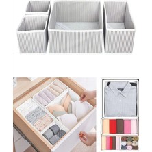 Helen's Home 4'lü Dolap Içi ve Çekmece Içi Düzenleyici Organizer Giysi, Çorap, Iç Çamaşırı Saklama Kutu Seti