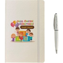 PremiumPort Sevimli Okul Öncesi Öğretmenine Hediye Defter ve Kalem Seti