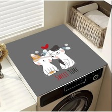 Çamaşır Makinesi Kurutma Makinesi Örtüsü Koruma Pedi Sıvı Geçirmez Matı Kaymaz Yıkanabilir