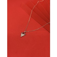 Geometrik Zirkon Taşlı Kolye