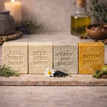 Çare Burada Çareburada Sabun Seti 4'lü - Keçi Sütlü & Eşek Sütlü & Çörek Otu & Bıttım