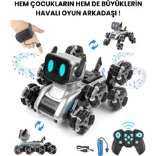 Stary Uzaktan & Bilekten Kumandalı Şarjlı Robot Köpek | 8 Teker Akrobat, 360° Dönüş, Takla Atar, Müzikli