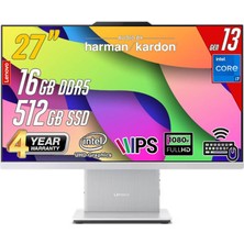 Lenovo Ideacentre 27IRH9 Intel Core I7-13620H 16GB 512GB 27 Fhd Freedos Beyaz All In One Bilgisayar