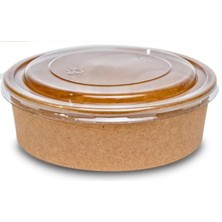 1100  cc Karton ( Kraft ) Salata Kase Kapaklı 10 Adet