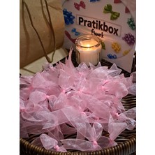 Pratikbox Fiyonk / Tül 2cm'lik / Hediyelik / Süsleme / Pembe Renk / 50 Adet