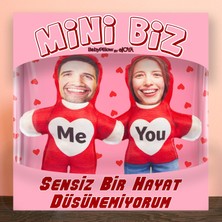 Ejoya Minibiz Sensiz Hayat Düşünemiyorum Kişiye Özel Fotoğraflı Ikili Yastık Seti 116250