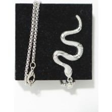 Luxon Collection Yılan Figürlü Yuvarlak Zincir Model Çelik Gümüş Renk Kolye