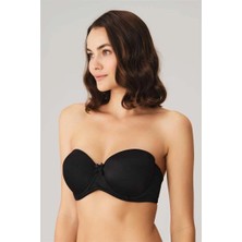 MTM My The Mall Giyim Balenli Desteksiz Dolgusuz Straplez T-Shirt Sütyeni