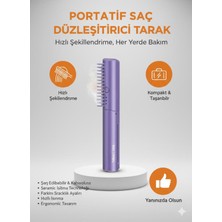 Özbience Portatif Şarjlı Saç Düzleştirici Tarak, Seramik Malzeme ile Hızlı Isınma Özelliği