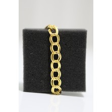 Luxon Collection Gold Birbirine Geçme Figürlü Çelik Gold Bileklik