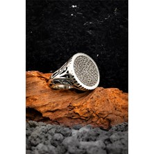 Silverplus 925 Ayar Esmaül Hüsna Yazılı Gümüş Erkek Yüzük