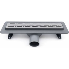 Badem10 Duş Kanalı 40 cm Paslanmaz Çelik Yer Süzgeci Modern Banyo Duş Gideri Şık ve Dayanıklı Tasarım