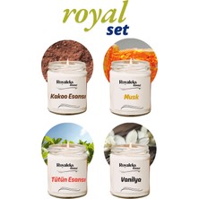 Çetiner Group 4 Adet Doğal Özel Seri Kokulu Dekoratif Kavanoz Mum 4X210 cc - Royal Set - Ryl