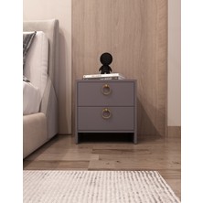 Morepp Gare 2 Çekmeceli Komodin Antrasit