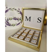 Siyah Lale Karton Kutulu Baskılı Madlen Çikolata 50 Adet