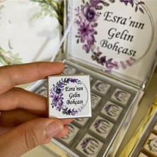 Siyah Lale Karton Kutulu Baskılı Madlen Çikolata 50 Adet