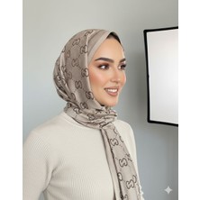 Sevimia Scarf G Desen Çift Taraflı Kaşmir Ipek Jakar Şal -Bordo 4 Mevsim Kullanım