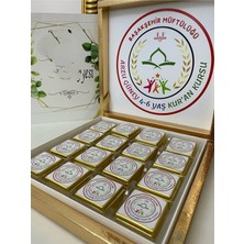 Siyah Lale Nikah Şekeri Karton Kutulu Baskılı Madlen Çikolata 50 Adet